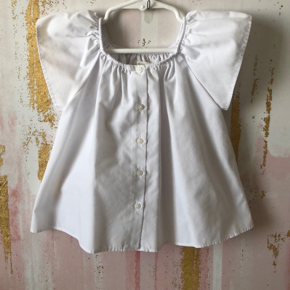 Zara girls flutter sleeve blouse